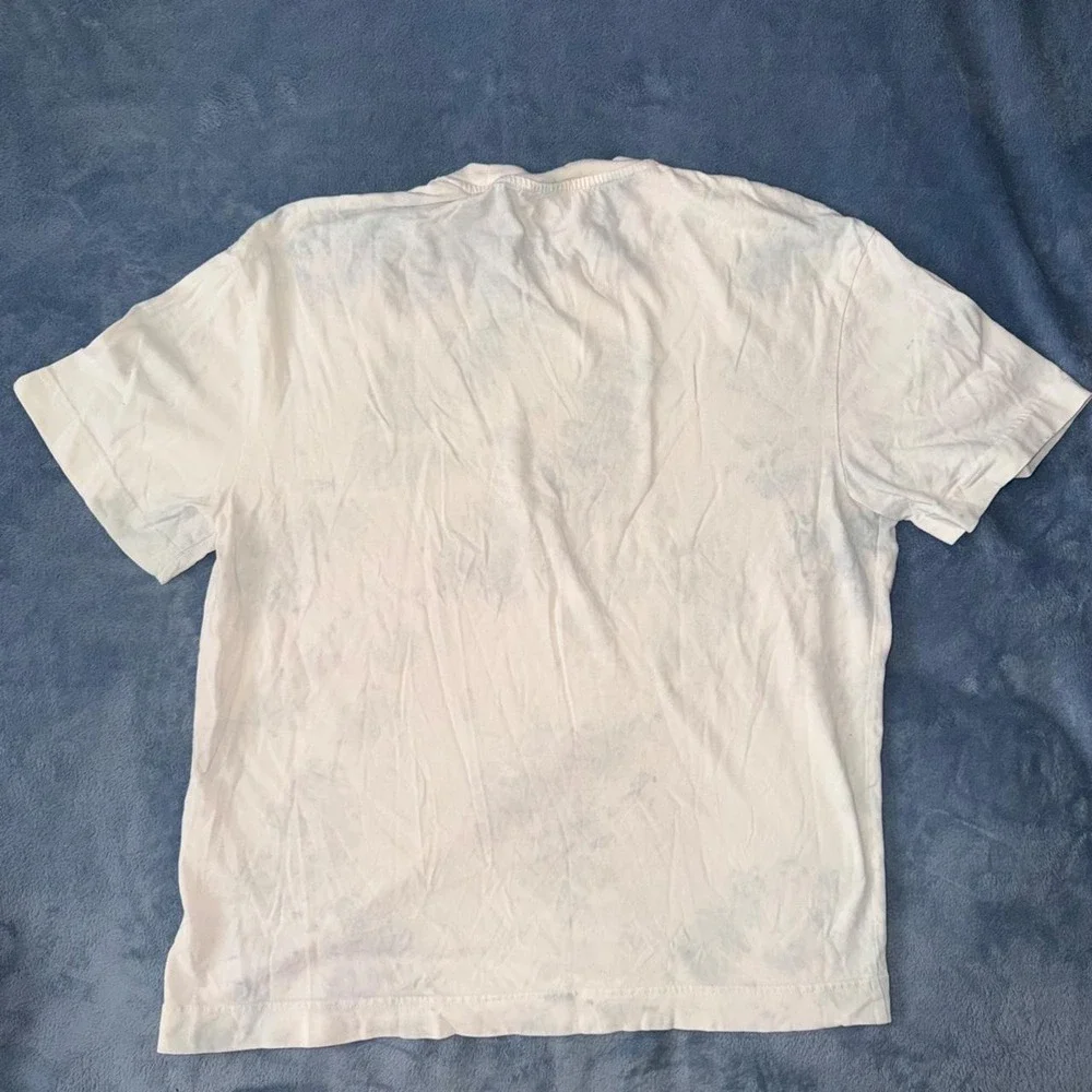 Zara White tie-dye cotton t-shirt